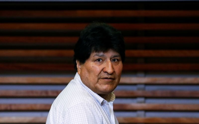 &copy; Reuters. Evo Morales durante entrevista coletiva em Buenos Aires