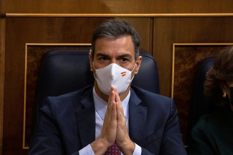 &copy; Reuters. Premiè da Espanha, Pedro Sánches, durante sessão do Parlamento do país em Madri