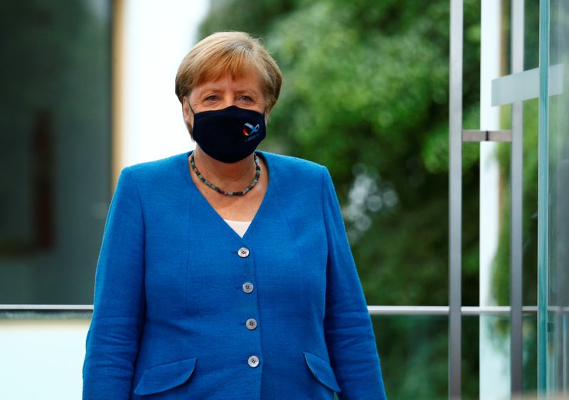 &copy; Reuters. German Chancellor Angela Merkel holds annual summer news conference in Berlin