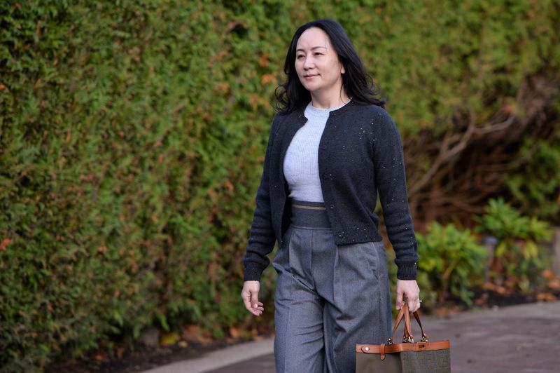 © Reuters. Huawei Technologies Chief Financial Officer Meng Wanzhou leaves her home to attend a court hearing in Vancouver