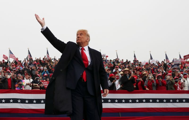 &copy; Reuters. U.S. President Donald Trump holds a campaign event, in Lititz, Pennsylvania