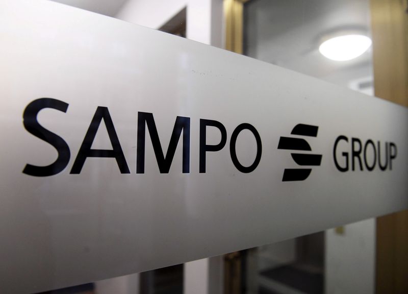 &copy; Reuters. FILE PHOTO:  Sampo Group&apos;s logo is pictured at the company&apos;s headquarters in Helsinki