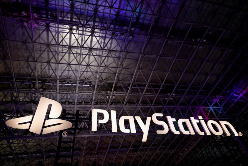 &copy; Reuters. FILE PHOTO: The logo of Sony PlayStation is displayed at Tokyo Game Show 2019 in Chiba