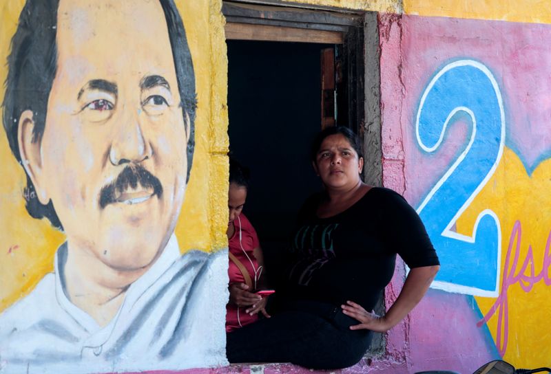 &copy; Reuters. Pintura representando presidente da Nicarágua, Daniel Ortega, em Catarina