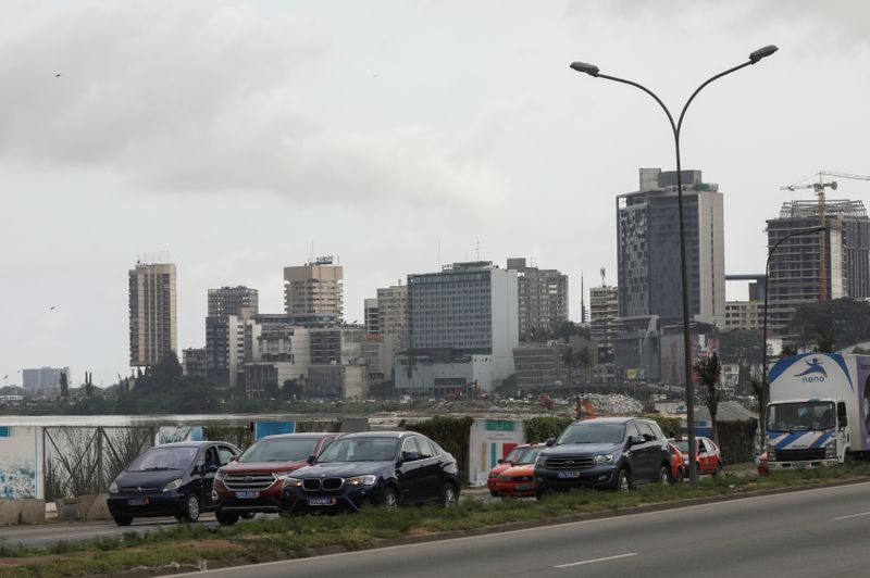&copy; Reuters. The buildings of the central business district of Plateau are pictured ahead of the presidential elections in Abidjan