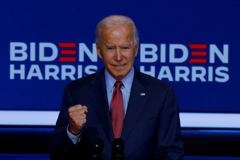 &copy; Reuters. Joe Biden discursa em Wilmington, no Estado norte-americano de Delaware