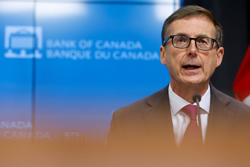 &copy; Reuters. Bank of Canada Governor Tiff Macklem takes part in a news conference in Ottawa