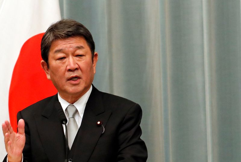 &copy; Reuters. 中韓など9カ国・地域の危険度をレベル2に引き下げ＝茂木外相