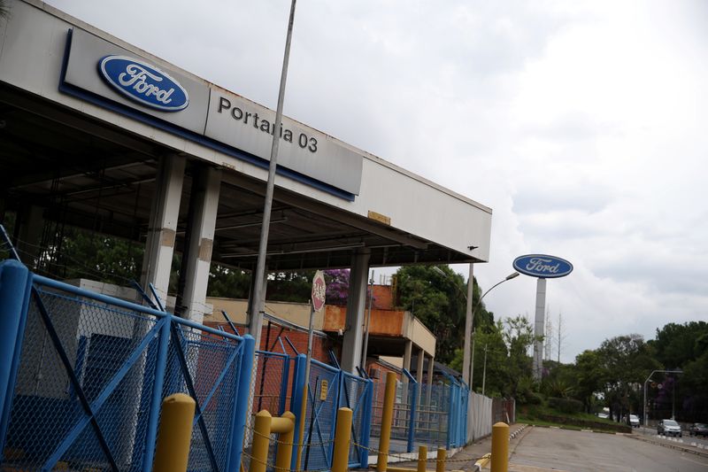 &copy; Reuters. Ford&apos;s oldest Brazil plant is seen after the company announced its closure, in Sao Bernardo do Campo