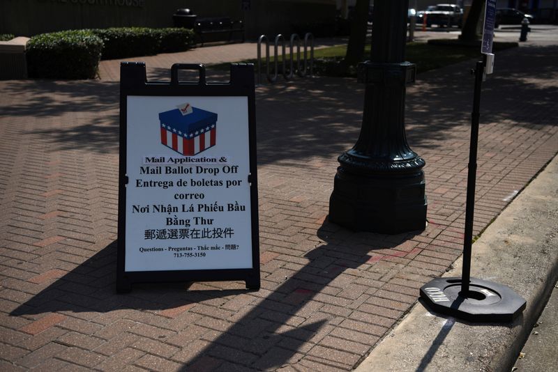 &copy; Reuters. Gov. Greg Abbott limits Texas counties to one mail ballot drop-off site in Houston