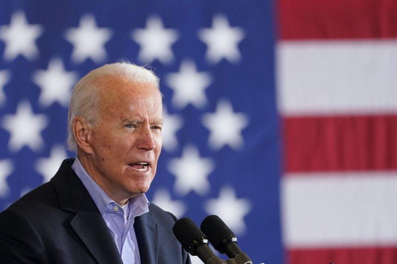 © Reuters. Democratic U.S. presidential nominee Joe Biden at the Get Out The Vote event in Cleveland