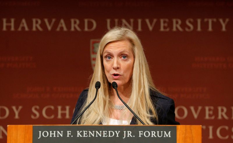 &copy; Reuters. FILE PHOTO: Brainard speaks at the John F. Kennedy School of Government at Harvard University in Cambridge