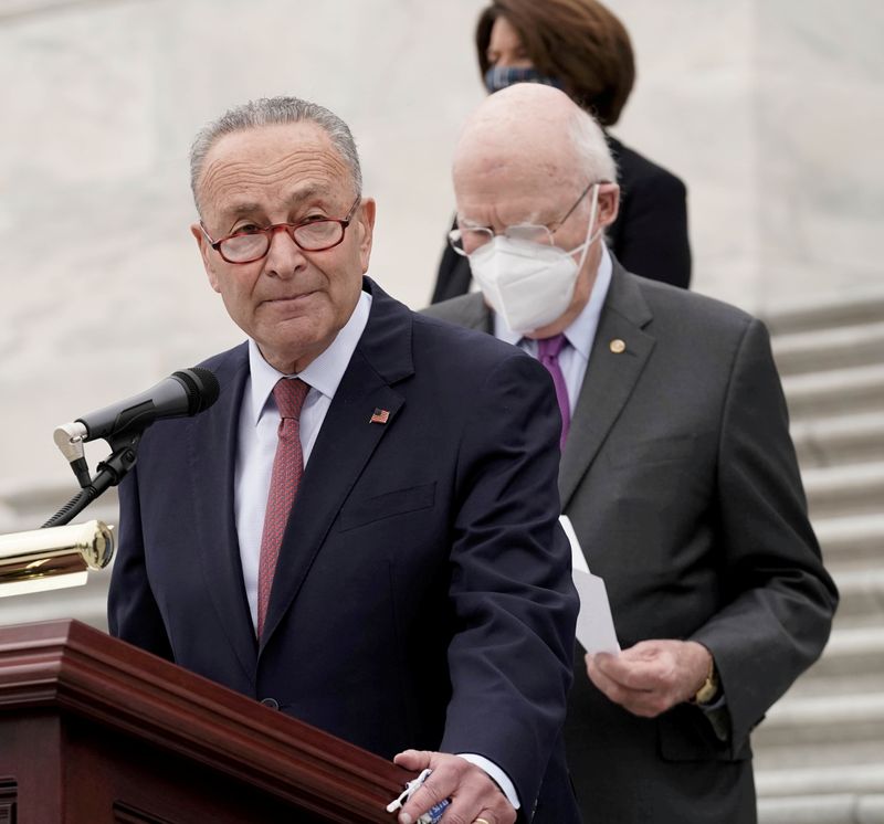 &copy; Reuters. FILE PHOTO: Democratic leaders boycott Judiciary Committee hearing on Judge Amy Coney Barrett&apos;s nomination