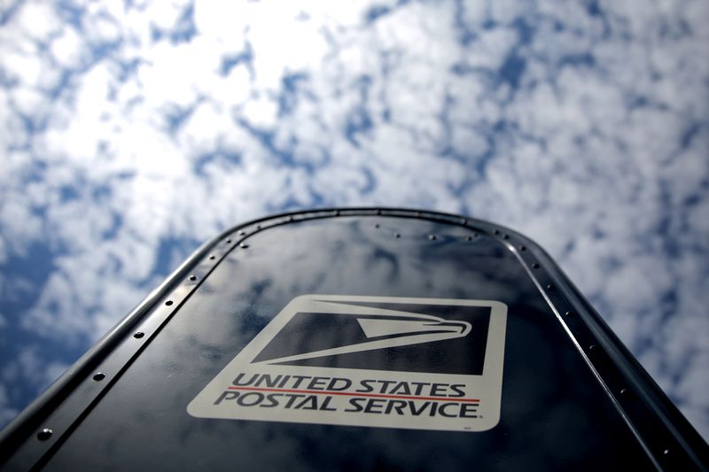 &copy; Reuters. A United States Postal Service (USPS) mailbox is seen in downtown Washington