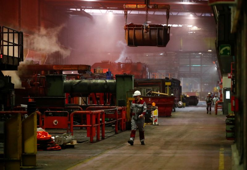 &copy; Reuters. ThyssenKrupp steel factory in Duisburg