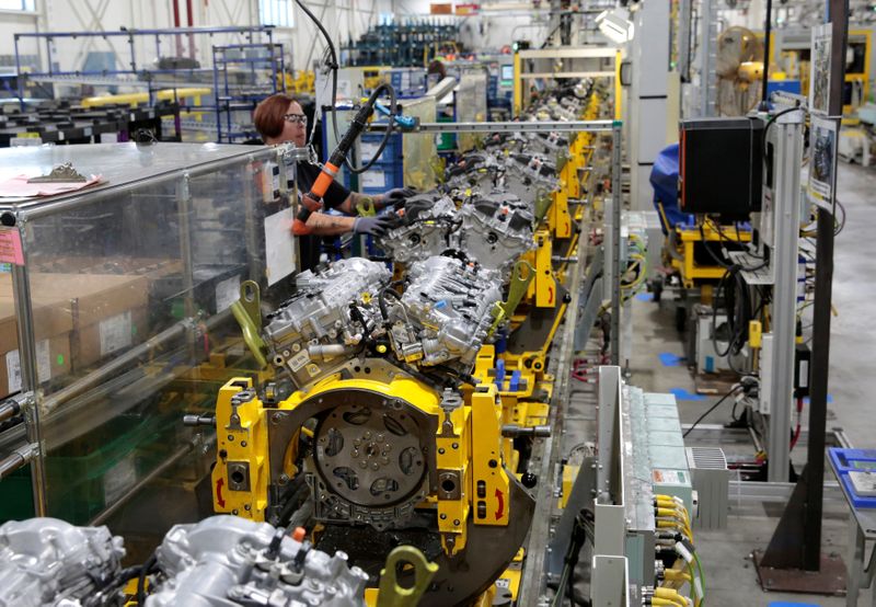 &copy; Reuters. Linha de montagem de motores da GM nos EUA