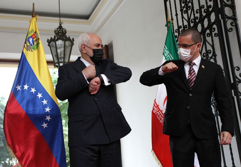 &copy; Reuters. Chanceleres do Irã e da Venezuela em Caracas