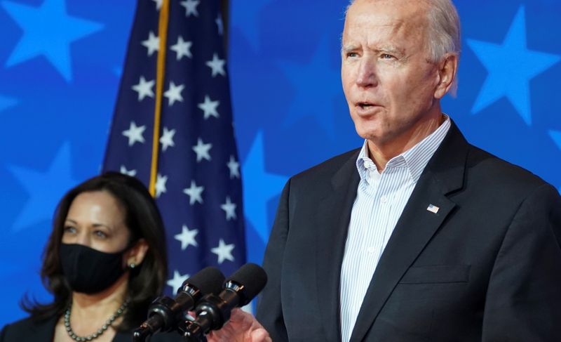 &copy; Reuters. Joe Biden discursa em Wilmington, no Estado norte-americano de Delaware