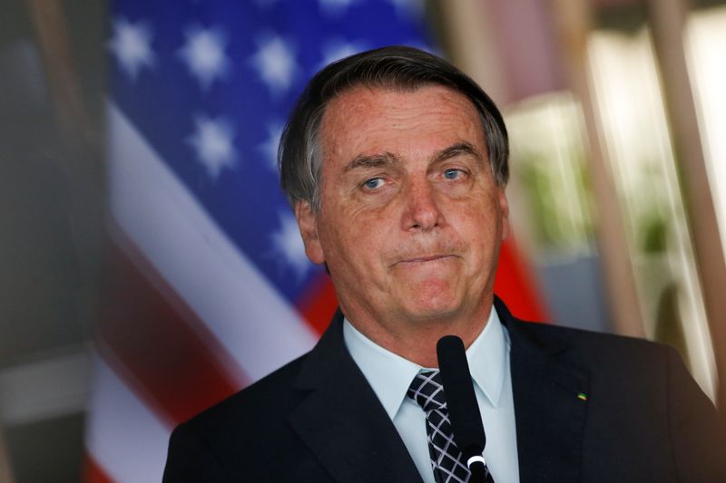 &copy; Reuters. Presidente Jair Bolsonaro no Palácio do Itamaraty