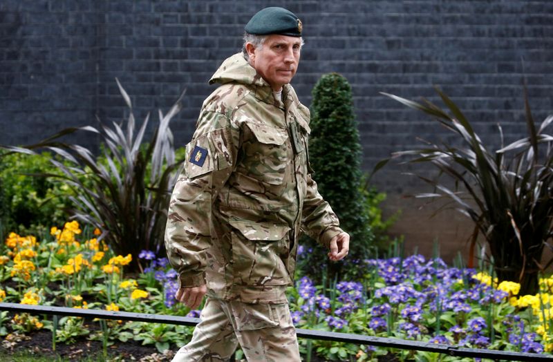 &copy; Reuters. British Army General Sir Nick Carter is seen outside Downing Street in London