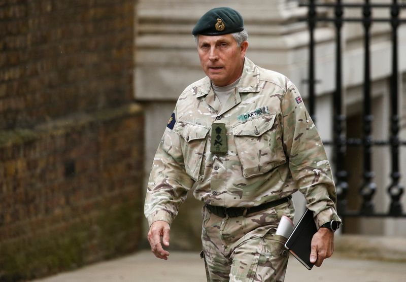 &copy; Reuters. قائد الجيش البريطاني: حالة الغموض العالمي قد تشعل فتيل حرب عالمية ثالثة