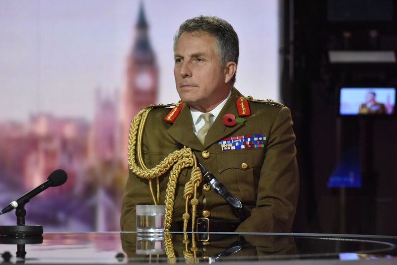 © Reuters. Britain's Chief of Defence Staff Carter appears on BBC TV's The Andrew Marr Show in London