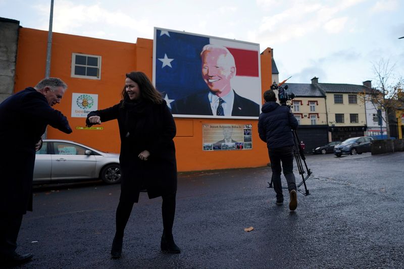 &copy; Reuters. احتفال مسقط رأس جدود بايدن في أيرلندا بفوزه