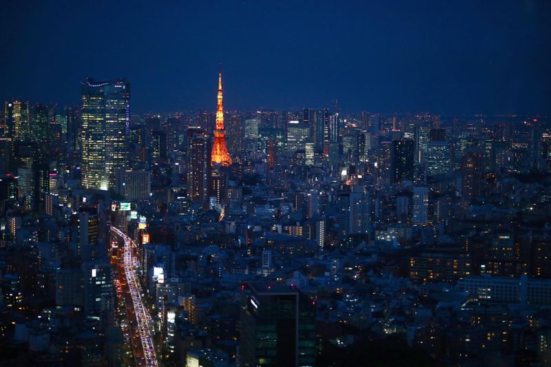 &copy; Reuters. A general view with Tokyo Tower is pictured in Tokyo