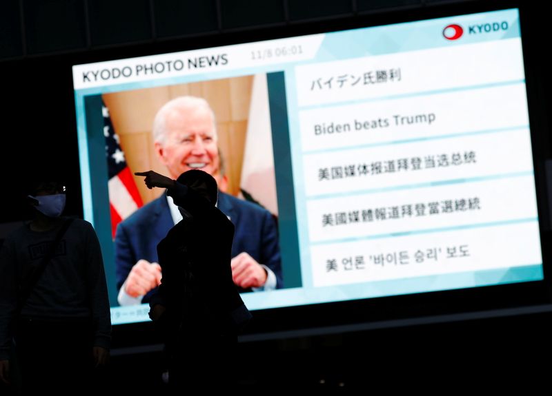 &copy; Reuters. 焦点：日本政府、バイデン陣営と関係構築へ　対中政策を注視