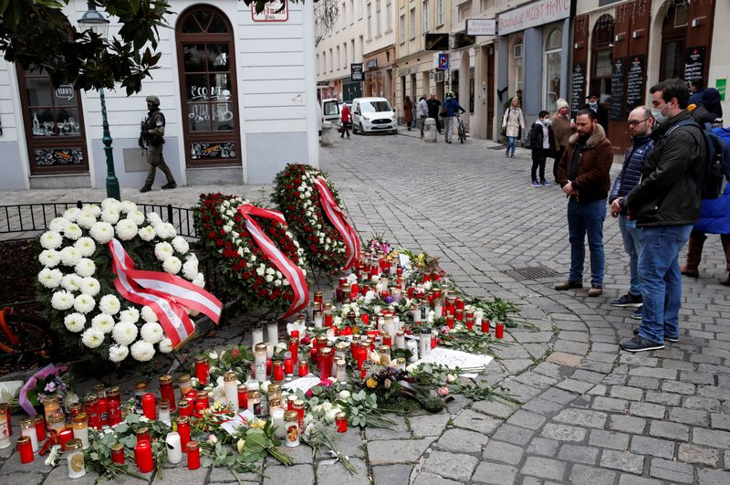 &copy; Reuters. Site of a gun attack in Vienna