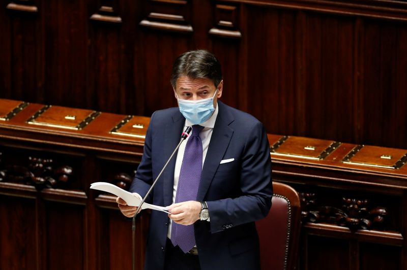 &copy; Reuters. Il presidente del Consiglio Giuseppe Conte