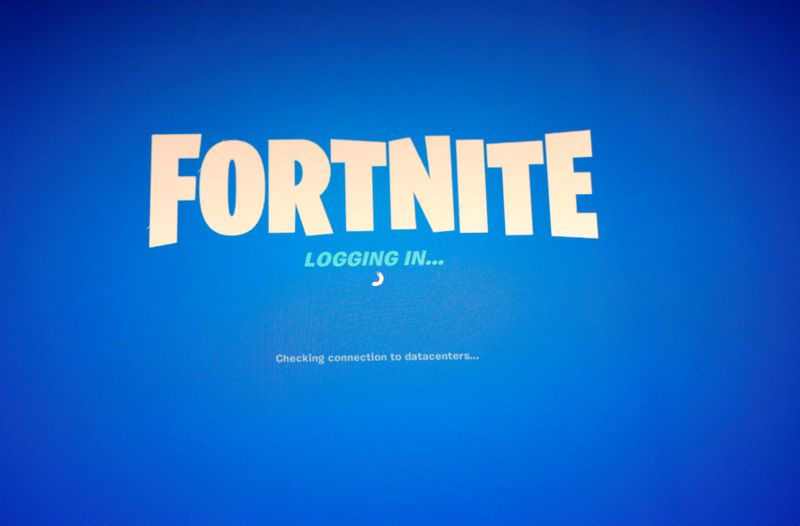 &copy; Reuters. The popular video game &quot;Fortnite&quot; by Epic Games is pictured on a screen