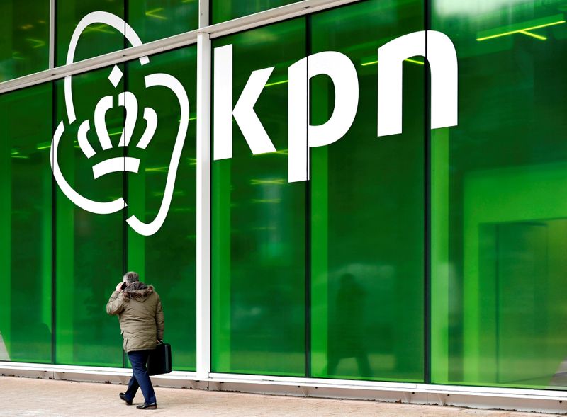 &copy; Reuters. FILE PHOTO: KPN logo is seen at its headquarters in Rotterdam