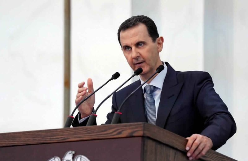 &copy; Reuters. الأسد يقول الضغوط الأمريكية والعقوبات تعيق عودة اللاجئين السوريين