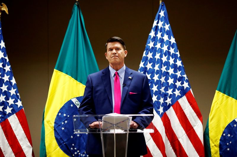 &copy; Reuters. Subsecretário de Estado dos EUA para Crescimento Econômico, Energia e Meio Ambiente, Keith Krach, em Brasília