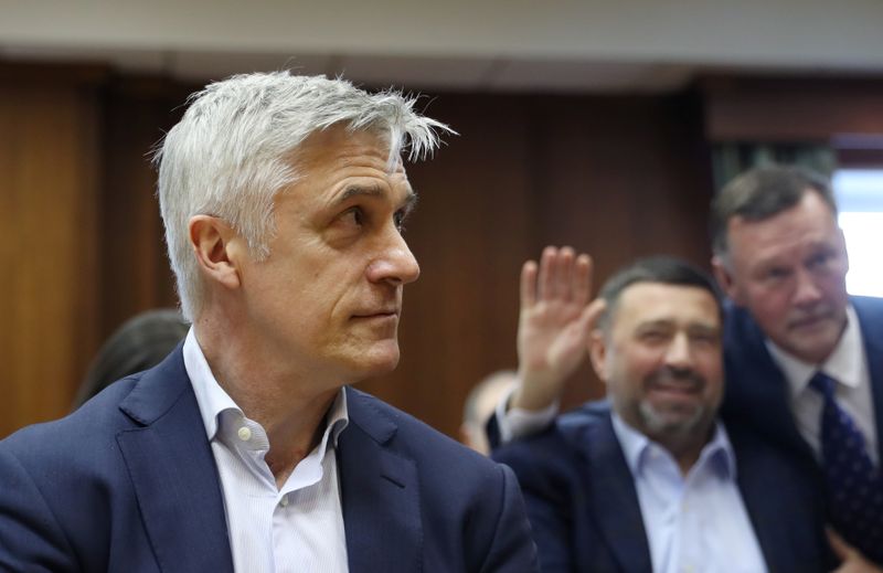 &copy; Reuters. U.S. investor and founder of the Baring Vostok private equity group Michael Calvey attends a court hearing in Moscow