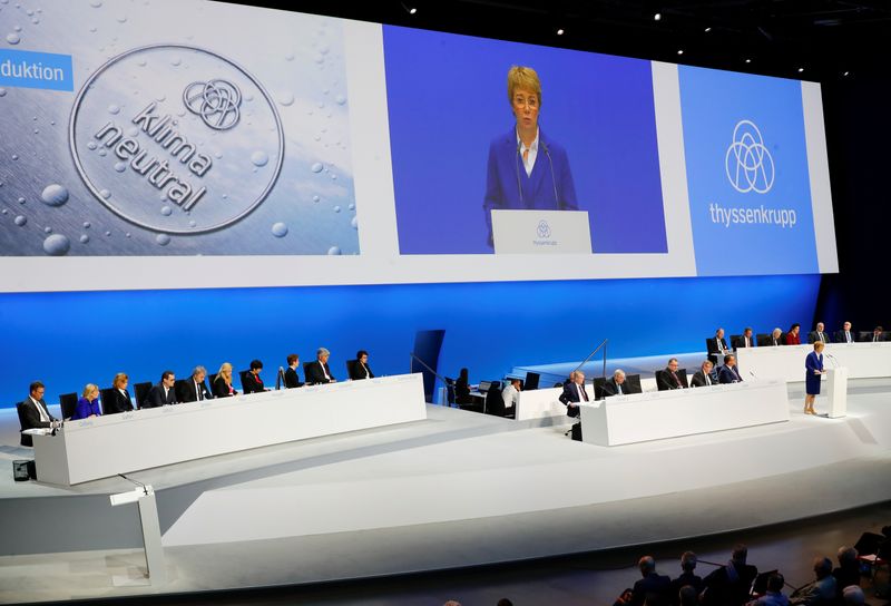 &copy; Reuters. German steelmaker Thyssenkrupp AG annual shareholders meeting in Bochum