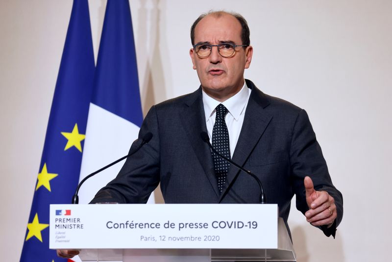 &copy; Reuters. CORONAVIRUS: LE CONFINEMENT EN FRANCE RESTERA INCHANGÉ ENCORE 15 JOURS, ANNONCE CASTEX