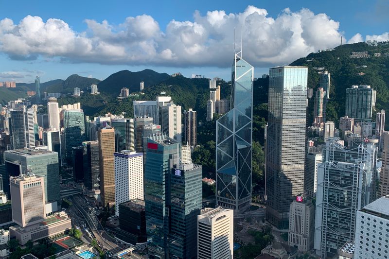 &copy; Reuters. A general view of the financial Central district in Hong Kong