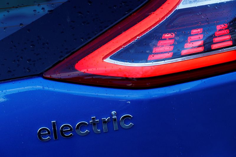 &copy; Reuters. FILE PHOTO: A detail of an electric Hyundai car is seen in London