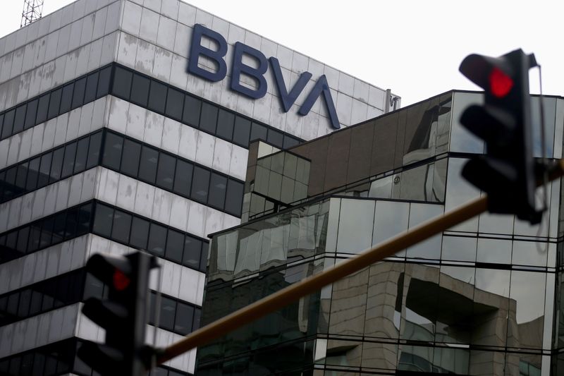 &copy; Reuters. BBVA bank logo is pictured in Bogota