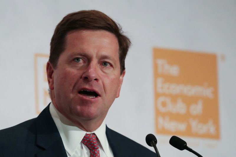 &copy; Reuters. FILE PHOTO: Jay Clayton, Chairman of the U.S. Securities and Exchange Commission, speaks at the Economic Club of New York luncheon in New York City