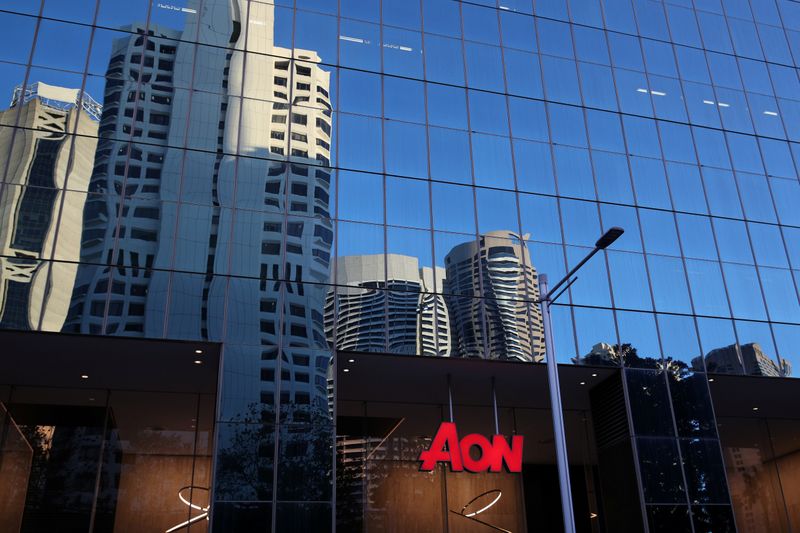 &copy; Reuters. FILE PHOTO: An office building with Aon logo is seen in Sydney