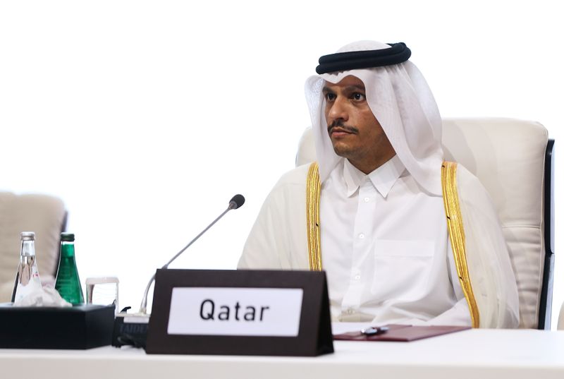 © Reuters. وزير خارجية قطر يقول التطبيع مع إسرائيل يقوض جهود إقامة دولة فلسطينية