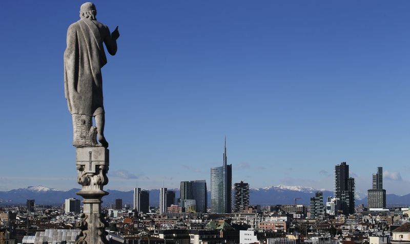 &copy; Reuters. The skyline of Porta Nuova&apos;s district is seen in Milan