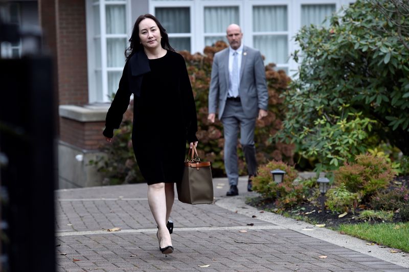© Reuters. Huawei Technologies Chief Financial Officer Meng Wanzhou leaves her home to attend a court hearing in Vancouver