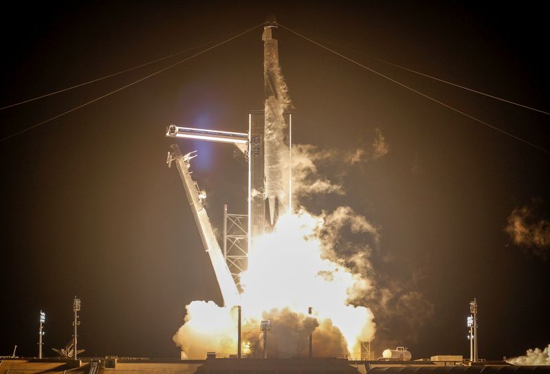&copy; Reuters. NASA and SpaceX launch the first operational commercial crew mission