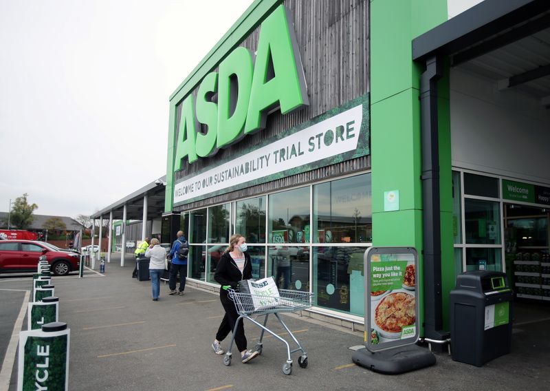 &copy; Reuters. FILE PHOTO: A general view shows the UK supermarket Asda, as the store launches a new sustainability strategy, in Leeds