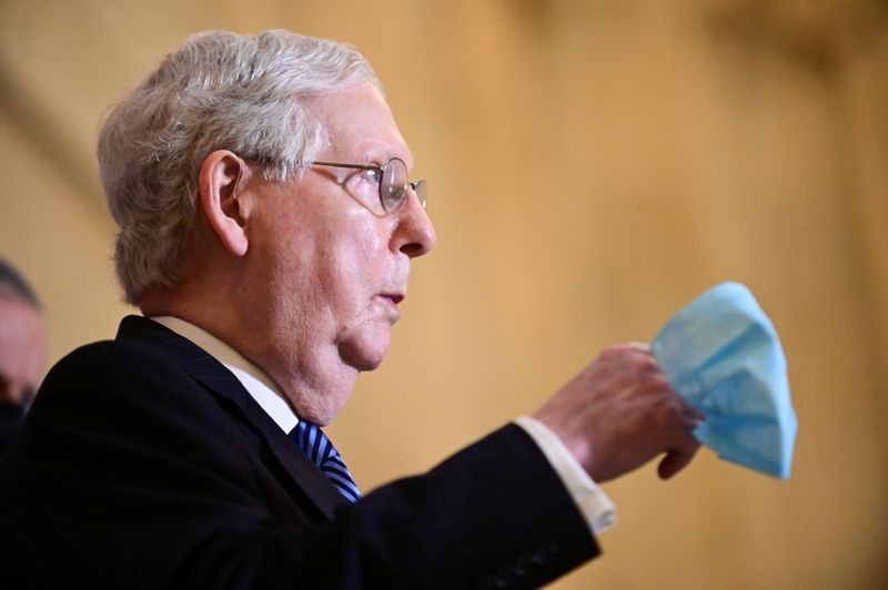 &copy; Reuters. U.S. Senate Majority Leader McConnell speaks after the Senate Republican GOP leadership election in Washington