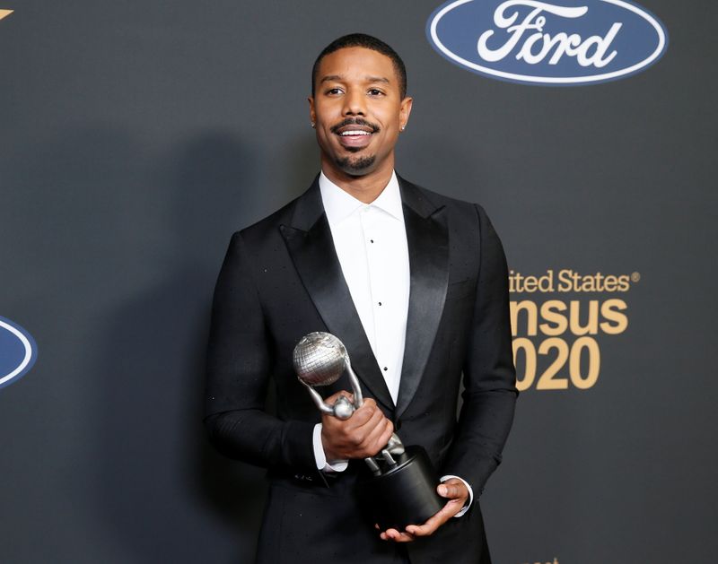 &copy; Reuters. FILE PHOTO: 51st NAACP Image Awards – Photo Room– Pasadena - MIchael B. Jordan poses backstage with his Outstanding Actor